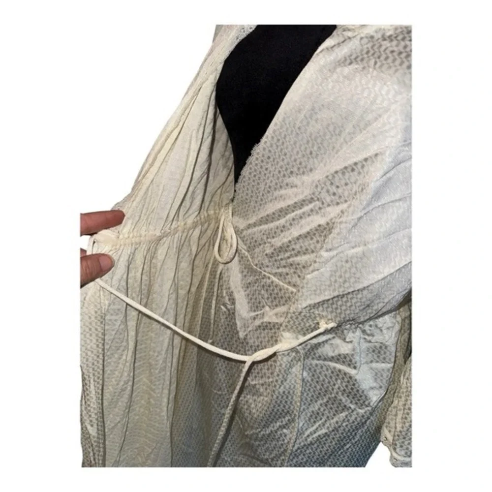 VTG‎ 80s JC Penny ivory nylon robe size small